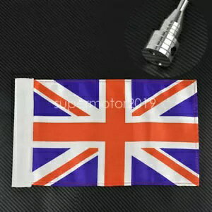 I[goC 8 ~[gN[AוbNp|[}EgXgCvn[[ɓK Motorcycle 8mm Chrome Rear Luggage Rack UK Flag Pole Mount Stripe Fit For Harley