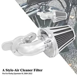 N[R[GAN[i[tB^[ n[[X|[cX^[ XL 883 1200 2004-2023 ɓK Chrome Cone Air Cleaner Filter Fits For Harley Sportster XL 883 1200 2004-2023