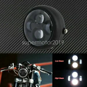 6.5C`I[goCEhnC/[r[LEDwbhCgvWFN^[n[[JtF[T[p 6.5" Motorcycle Round Hi/Lo Beam LED Headlight Projector For Harley Cafe Racer