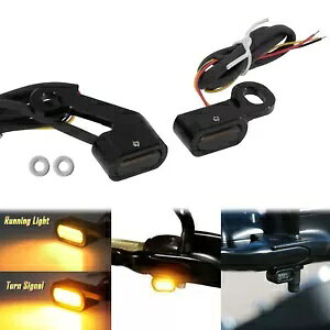 ubN LED ^[VOiCWP[^[Cg _[NuEYt n[[c[OɓK Black LED Turn Signal Indicator Light w/ Dark Brown Lens Fit For Harley Touring