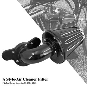 ubNR[GAN[i[tB^[ n[[X|[cX^[ XL 883 1200 2004-2023 ɓK Black Cone Air Cleaner Filter Fits For Harley Sportster XL 883 1200 2004-2023