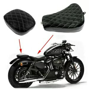 tg + A\V[gNbVspbhn[[X|[cX^[ 72 48 2010-15 ɓK Front + Rear Solo Seat Cushion Pillon Pad Fit For Harley Sportster 72 48 2010-15