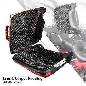LO cA[ pbN zCg Xbh gN J[ybg Ci[t wC[ c[O 2014-23 ɓK King Tour Pack w/ White Thread Trunk Carpet Liner Fit For Hayley Touring 2014-23