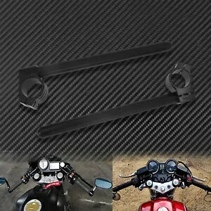 ubNI[goCNbvInho[ 31-51mm tH[NrbgJtF[T[p Black Motorcycle Clip On Handlebar For 31-51mm Forks Billet Alloy for Cafe Racer
