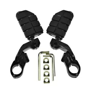 1-1/4�C���` 1.25�C���` �I�[�g�o�C�n�C�E�F�C�N���b�V���o�[ �u���b�N �t�b�g�y�O �n�[���[�c�[�����O�p 1-1/4 1.25 Motorcycle Highway Crash Bar Black Foot Pegs Fit For Harley Touring �y���s�A���i�z