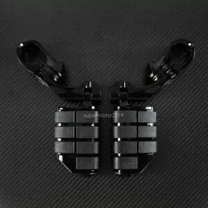 1 �` 1-1/4 �C���` �u���b�N �V���[�g�A���O�� �n�C�E�F�C �t�b�g�y�O �}�E���g �L�b�g �n�[���[ �z���_�p 1 to 1-1/4'' Black Short Angled Highway Foot Peg Mount Kit Fit For Harley Honda �y���s�A���i�z