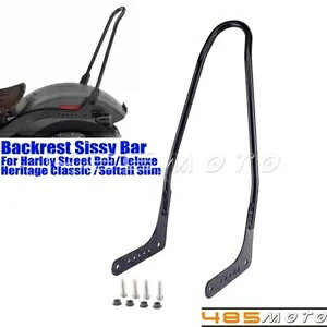 取り外し可能な直立トールシーシーバーバックレスト ハーレーソフテイル FXBB FLHC 2018-21用 Detachable Upright Tall Sissy Bar Backrest for Harley Softail FXBB FLHC 2018-21