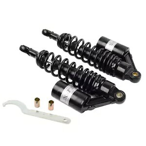 1 �y�A �u���b�N ���j�o�[�T�� 320mm �I�[�g�o�C�̃G�A�V���b�N�A�u�\�[�o�[ �T�X�y���V���� �_���v�ɓK�� 1 Pair Black Universal 320mm FIts Motorcycle Air Shock Absorber Suspension Damp �y���s�A���i�z