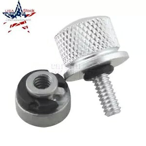 N[ AtF_[ V[g XN[ {g ibg }Eg mu Jo[ n[[_rbh\p Chrome Rear Fender Seat Screw Bolt Nut Mount Knob Cover Fit for Harley Davidson