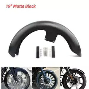 19 C` - ubN zC[ bv tg tF_[ n[[ c[O Xg[g OCh JX^ oK[p 19" -Black Wheel Wrap Front Fender For Harley Touring Street Glide Custom Bagger