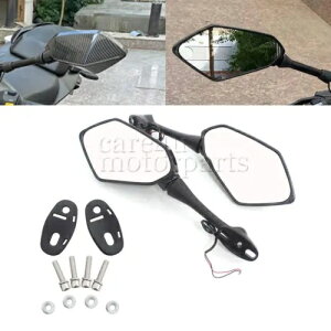 LED ^[VOiTCh~[z_ CBR250R CBR 600RR 1000RR GSX-R750 650 ɓK LED Turn Signal Side Mirrors Fit For Honda CBR250R CBR 600RR 1000RR GSX-R750 650