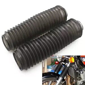 ubN 245 ~[gI[goCo[Au\[o[tH[N_XgJo[Q[gu[cveN^[ Black 245mm Motorcycle Rubber Absorber Fork Dust Cover Gaiters Boots Protector