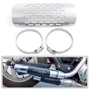 jo[TI[goCN[GL][Xg}t[q[gV[hJo[q[K[h Universal Motorcycles Chrome Exhaust Muffler Heat Shield Cover Heel Guard