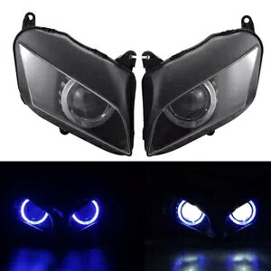 z_ CBR600RR 2007-2012 gݗăwbhCg HID u[GWFACYvWFN^[ For Honda CBR600RR 2007-2012 Assembled Headlight HID Blue Angel Eyes Projector