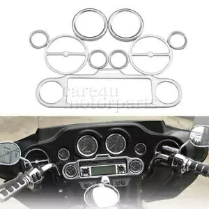 n[[[hOChFLHTCpN[I[goCCi[tFAOQ[WXs[J[g Chrome Motorcycle Inner Fairing Gauge Speaker Trim for Harley Road Glide FLHTC