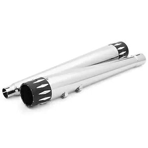 4C` XbvI Kz }t[ rCpCv n[[ c[O 2017-2023 FLT FLHp 4" Slip On Megaphone Mufflers Exhaust Pipes for Harley Touring 2017-2023 FLT FLH