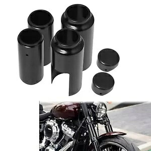 tgtH[Nu[cXC_[VbNJo[n[[Xg[g{u[C_[18-22ubNp Front Fork Boot Slider Shock Cover For Harley Street Bob Low Rider 18-22 Black