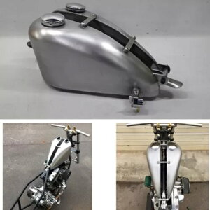 1 ZbgCꂽK\KXR^NLbvtjo[TI[goC 7L Vo[ 1Set Modified Petrol Gas Fuel Tank With Cap Universal For Motorcycle 7L Silver