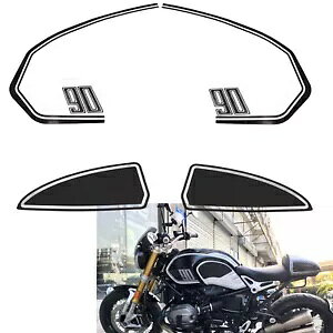 TChsIV[gnv{bNXXebJ[R^Ng BMW RnineT ubN Side Pillion Seat Hump Box Stickers Decor Fuel Tank Trim For BMW RnineT Black