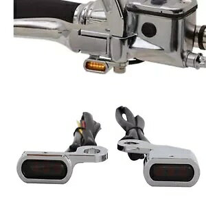 X[Ntg^[VOiCgn[[\teC_CiX|[cX^[N[nEWOp Smoke Front Turn Signal Light For Harley Softail Dyna Sportster Chrome Housing