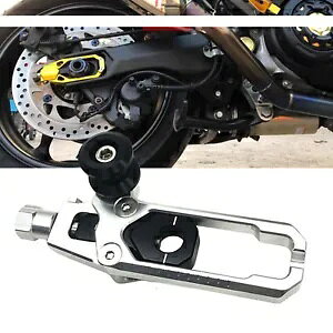 2x Vo[ `F[ AWX^[ XCOA[ Xv[ XC_[ }n MT-15 XSR-155 R15-V3p 2x Silver Chain Adjuster Swingarm Spools Sliders For YAMAHA MT-15 XSR-155 R15-V3