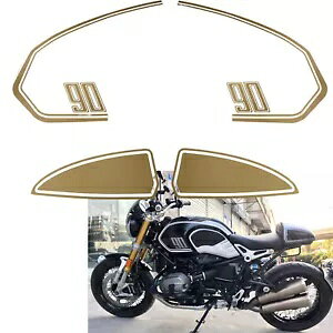 TChsIV[gnv{bNXXebJ[R^Ng BMW RnineT S[h Side Pillion Seat Hump Box Stickers Decor Fuel Tank Trim For BMW RnineT Gold