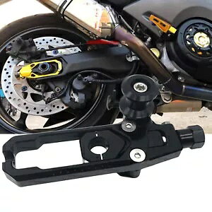 2 ubN`F[AWX^[XCOA[Xv[XC_[}n MT-15 XSR-155 R15-V3 2Pcs Black Chain Adjuster Swingarm Spool Sliders For YAMAHA MT-15 XSR-155 R15-V3