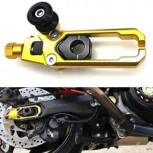 2 S[h`F[AWX^[XCOA[Xv[XC_[}n MT-15 XSR-155 R15-V3 2Pcs Gold Chain Adjuster Swingarm Spools Sliders For YAMAHA MT-15 XSR-155 R15-V3