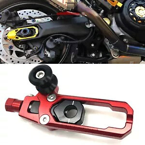 2 ԃ`F[AWX^[XCOA[Xv[XC_[}n MT-15 XSR-155 R15-V3 2Pcs Red Chain Adjuster Swingarm Spools Sliders For YAMAHA MT-15 XSR-155 R15-V3