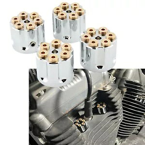 Vo[ GW Xp[N vO ibg Jo[ Lbv ׂẴX|[cX^[ f 1986 Nȍ~ Vi Silver Engine Spark Plug Nut Cover Cap For all Sportster models 1986-Later New