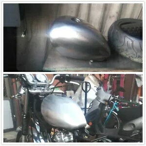 1 ZbgCꂽI[goC̔R^NKX + Lbv}n SR400 Vo[ 1Set Handmade Modified Motorcycle Fuel Tank Gas Can +Cap For Yamaha SR400 Silver