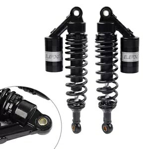 1 yA ubN jo[T 320mm I[goC̃GAVbNAu\[o[ TXyV _vɓK 1 Pair Black Universal 320mm FIts Motorcycle Air Shock Absorber Suspension Damp