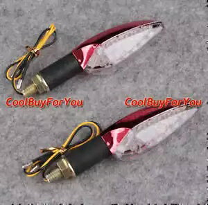 jo[TvX`bN LED d^[VOiCgEBJ[bhZbg Universal Plastic LED Bulbs Turn Signals Light Winkers Red Set