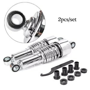 2x 267mm 10.5C` AVbNAu\[o[ TXyV n[[N[ɓK 2x 267mm 10.5" Rear Shock Absorber Suspension Fit Harley Chrome