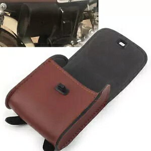 ブラウンオートバイサドル荷物 Pu レザーサイドツールバッグ収納ユニバーサル Brown Motorcycle Saddle Luggage Pu Leather Side Tool Bag Storage Universal