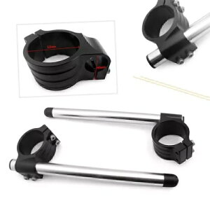 1 yAubN CNC 53 ~[gNbvInho[nho[ Ducati 848/1098/1198 ɓK 1 Pair Black CNC 53mm Clip On Ons Handle Bar Handlebars fit Ducati 848/1098/1198