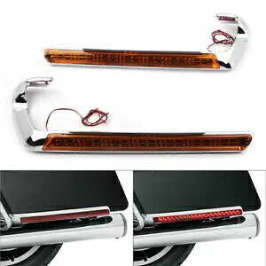 1 ZbgThobO LED TCh}[J[CgAo[Yn[[c[O 2014-2020 1 Set Saddlebag LED Side Marker Light Amber Lens For Harley Touring 2014-2020
