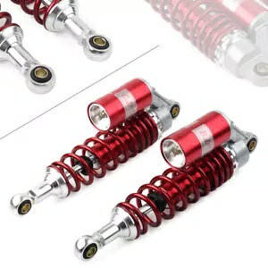 1�y�A���b�h���j�o�[�T��320mm 12.6�C���`�N���r�X�G���h�I�[�g�o�C���A�G�A�V���b�N�A�u�\�[�o�[ 1 Pair Red Universal 320mm 12.6 Clevis End Motorcycle Rear Air Shock Absorber �y���s�A���i�z