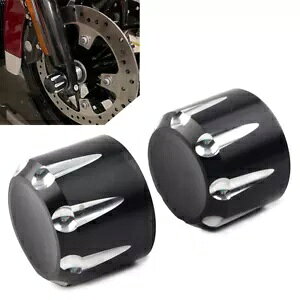 1 yA CNC tgANXLbvibgJo[n[[c[O[hLOGNgOChp 1 Pair CNC Front Axle Cap Nut Covers For Harley Touring Road King Electra Glide