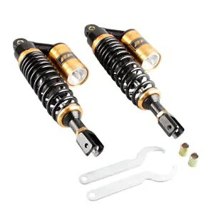 2x Moto 370mm 13.7 C` GA A VbN Au\[o[ AC NrX S[h & ubN 2x Moto 370mm 13.7" Air Rear Shock Absorber Eye Clevis Gold &Black