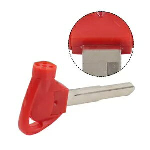 ���C�O�j�b�V�����L�[�u�����N�m�[�J�b�g�u���[�h���b�h���}�n�o�C�N�X�N�[�^�[�p Left Ignition Key Blank Uncut Blade Red For Yamaha Motorbike Scooter