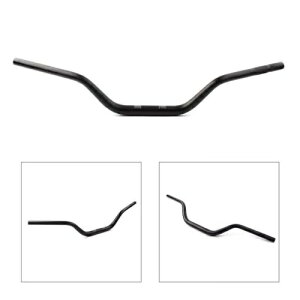 1 1/8C` 28MM ~bhnho[ t@bgo[ _[gsbgoCN I[goC Gf[ ATV MX ubN 1 1/8" 28MM Mid Handlebar Fat Bars Dirt Pit Bike Motorcycle Enduro ATV MX Black