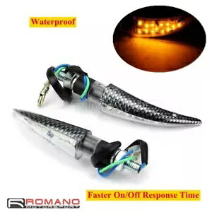 I[goCJ[{ 8 ~[g 12 {g LED CWP[^^[VOiCgn[[oCNp Motorcycle Carbon 8mm Hole 12V LED Indicator Turn Signal Lights For Harley Bikes