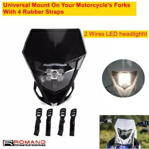 It[h_[goCN LED wbhCg}n YZ WR250F WR450F TTR230 XYLubN Off-Road Dirt Bike LED Headlight For Yamaha YZ WR250F WR450F TTR230 Suzuki Black