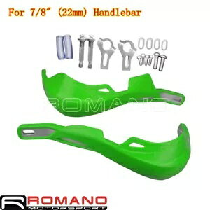 オフロード グリーン プロテクター 22mm 7/8インチ ハンドルバー ブラシバー ハンドガード ATV ダートバイク Off-Road Green Protector 22mm 7/8" Handlebar Brush Bar Hand Guards ATV Dirt Bike
