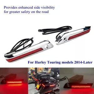 LEDThobOtN^[b`Cgn[[[hLOgCOChFLHTCUTGEgp LED Saddlebag Reflector Latch Light For Harley RoadKing Tri Glide FLHTCUTG Ultra
