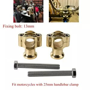 CNC �J�b�g�I�[�g�o�C�^�J�n���h���o�[���C�U�[ 1 25 �~�����[�g���N�����v���j�o�[�T�����g���o�C�N�p CNC Cut Motorcycle Brass Handlebar Riser 1 25mm Clamp Universal For Retro Bikes �y���s�A���i�z