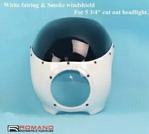 オートバイフロントヘッドライトマスクフェアリングハーレードラッグ/カフェレーサー 5.75 インチカットアウト Motorcycle Front Headlight Mask Faring For Harley DRAG/Cafe Racer 5.75" Cut Out
