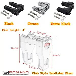 CNC A~jE 4C` NuX^CCU[ 1C` nho[Nv n[[ FXLRST FXLR FXFB p CNC Aluminum 4" Club Style Riser 1" Handlebar Clamps For Harley FXLRST FXLR FXFB