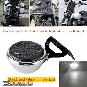 5-3/4 インチ LED ヘッドライト 延長キット & クロームハウジング付き ソフテイル FXFB FXBB 2018用 5-3/4" LED Headlight w/Extension Kit & Chrome Housing For Softail FXFB FXBB 2018